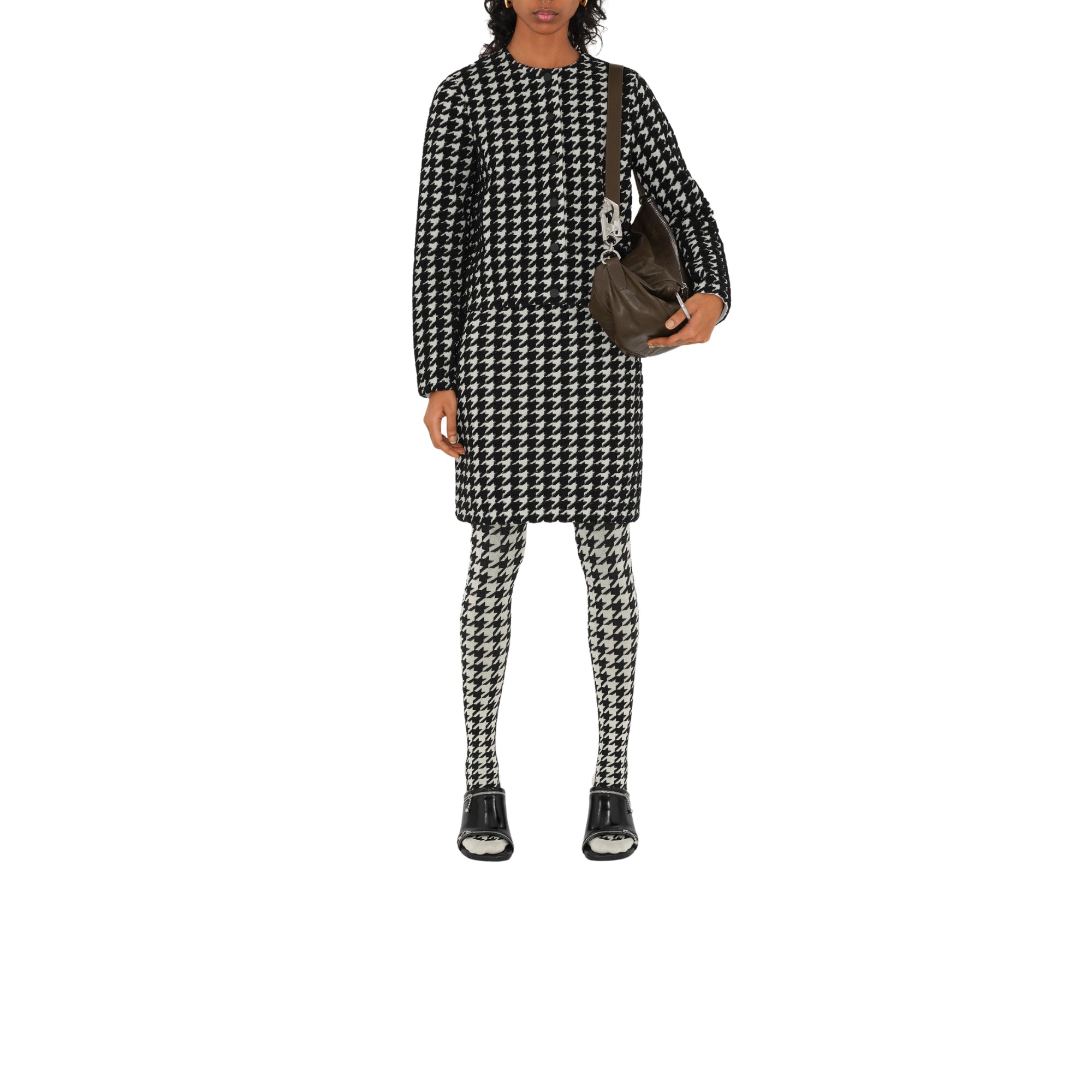 하운즈투스 나일론 블렌드 미니 스커트 블랙