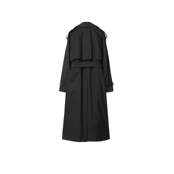 롱 개버딘 트렌치코트 오닉스