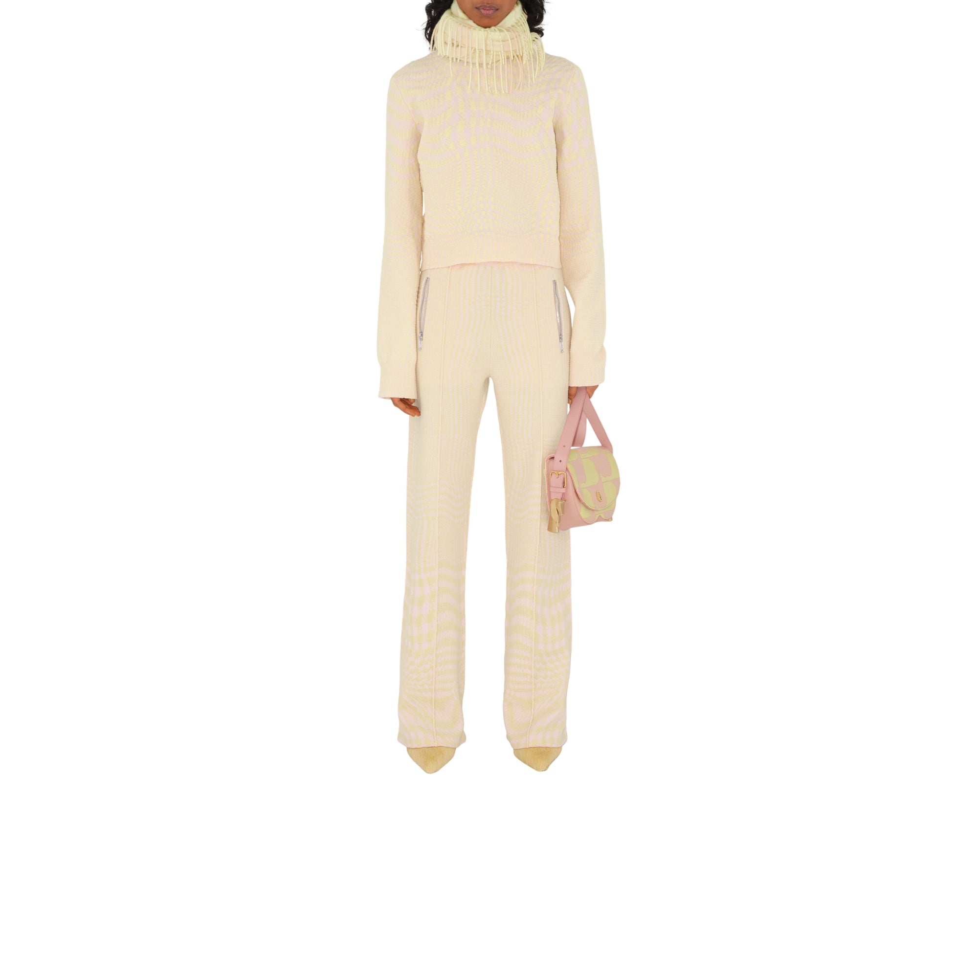 워프드 하운즈투스 울 블렌드 팬츠 카메오