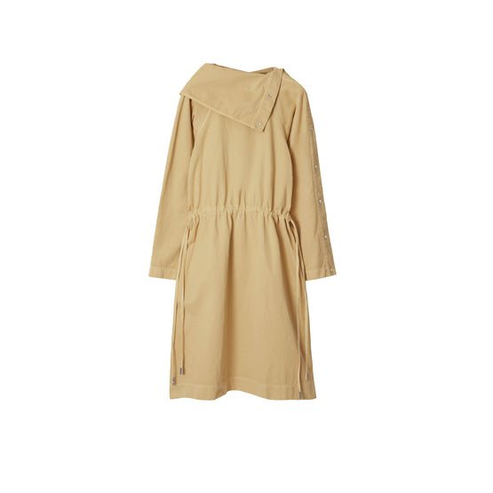 코튼 블렌드 드레스 플랙스