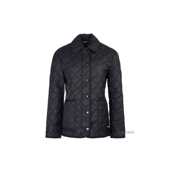 퀼팅 반 재킷 블랙
