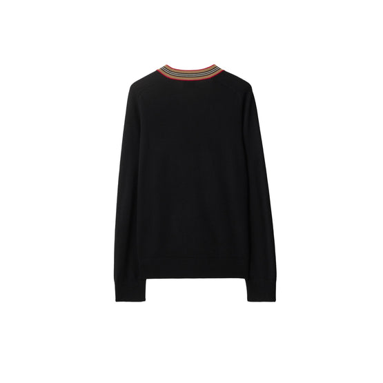 울 카디건 블랙