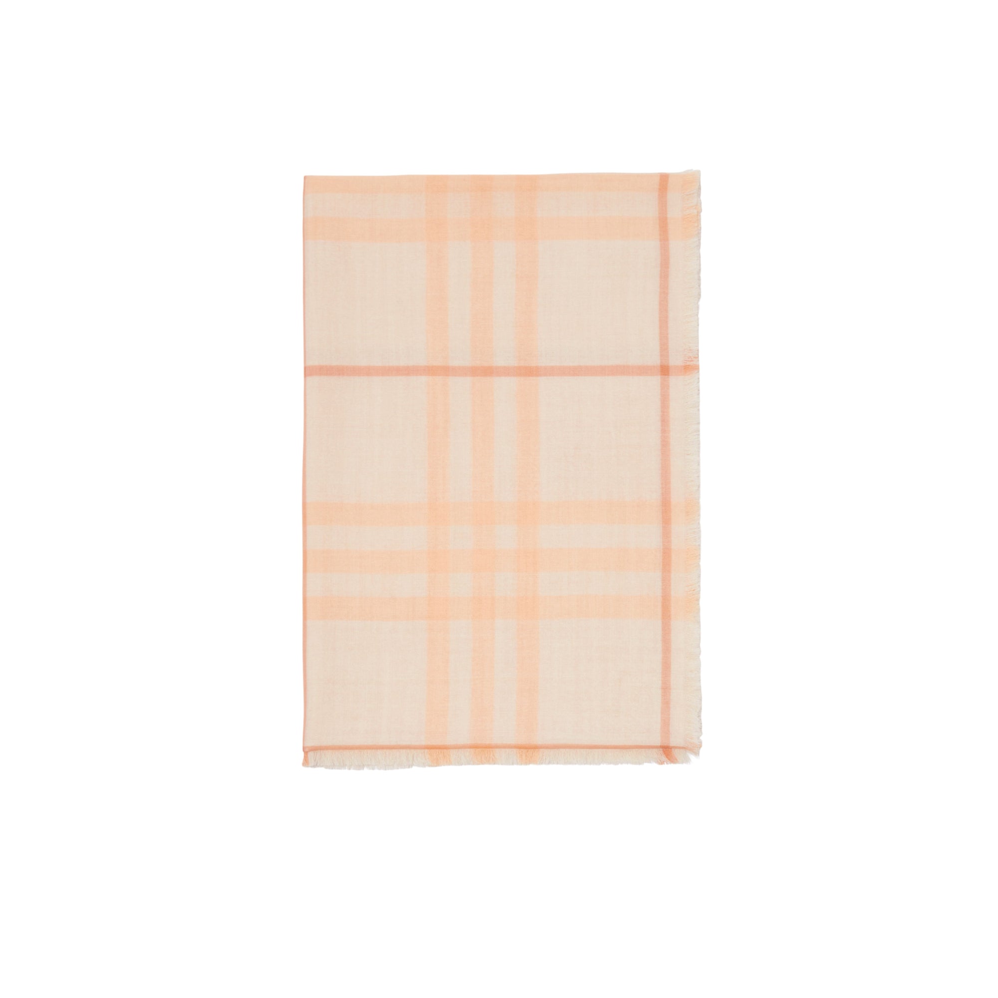 체크 울 실크 스카프 카메오