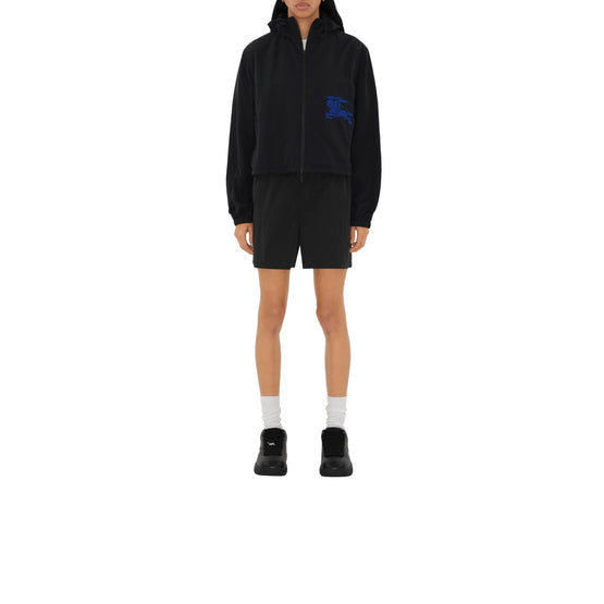 크롭 나일론 재킷 블랙