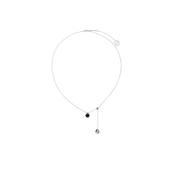 오닉스 쉴드 펜던트 네크리스 실버/블랙/투명