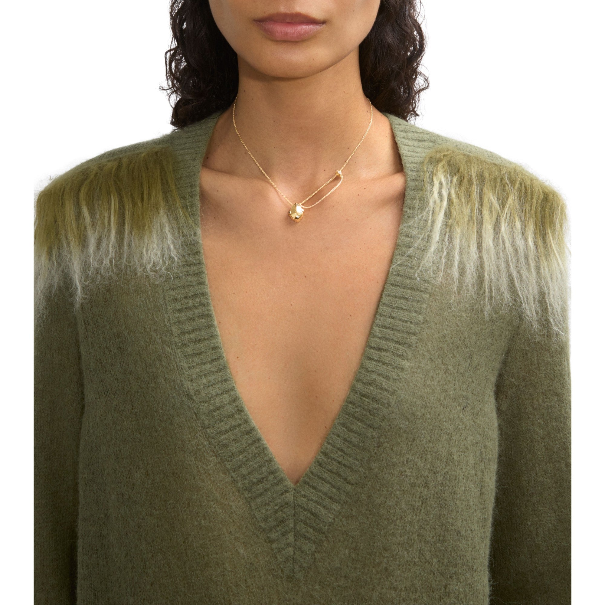 오닉스 쉴드 펜던트 네크리스 골드/블랙/투명