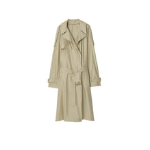 롱 실크 트렌치코트 베이지