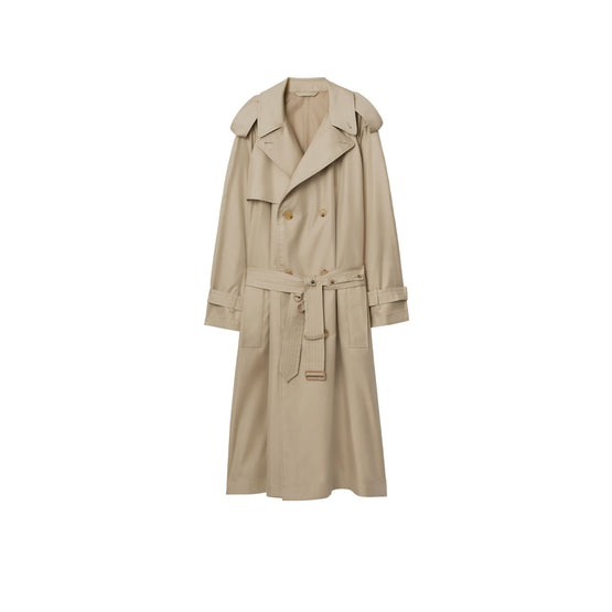 롱 실크 트렌치코트 밀레