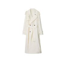 롱 실크 트렌치코트 그레인