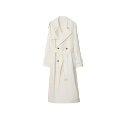 롱 실크 트렌치코트 그레인