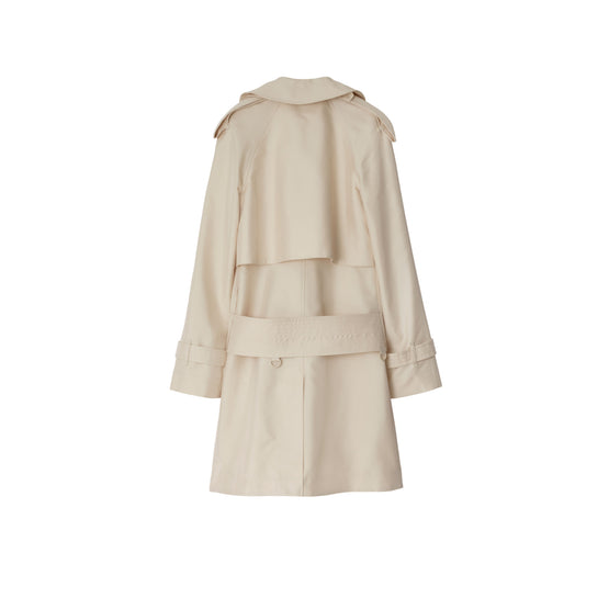 미드 렝스 실크 블렌드 트렌치코트 그레인