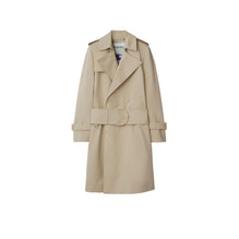 미드 렝스 코튼 실크 트렌치코트 오트