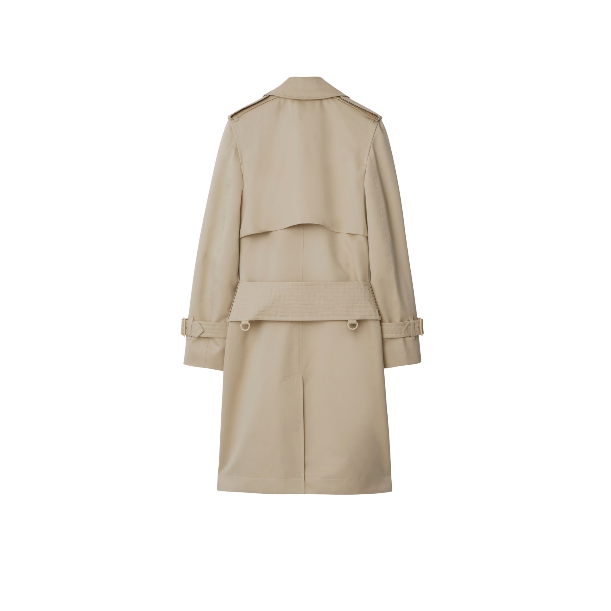 미드 렝스 코튼 실크 트렌치코트 오트