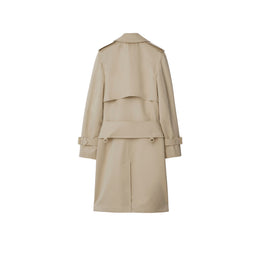 미드 렝스 코튼 실크 트렌치코트 오트