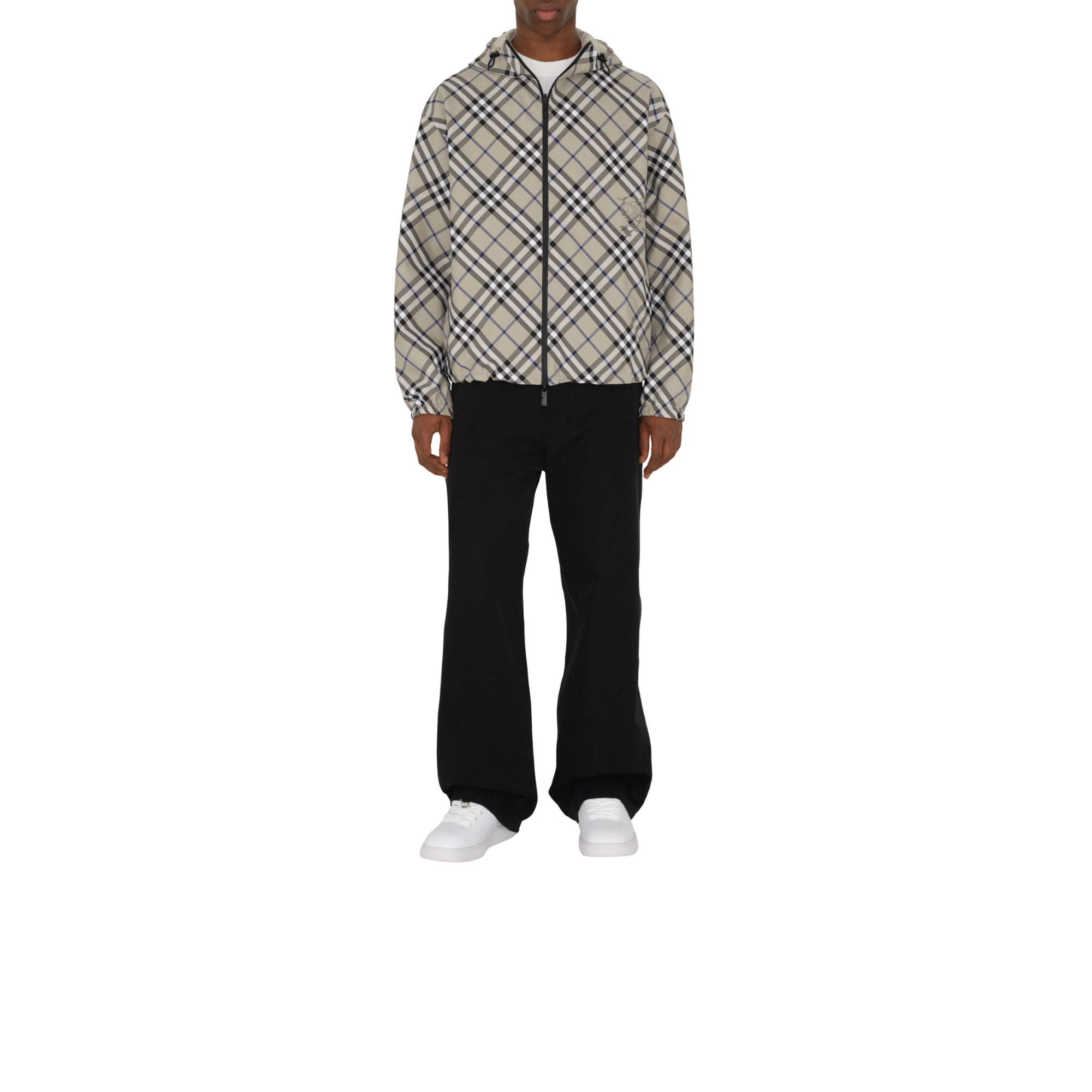 리버시블 체크 재킷 라이큰