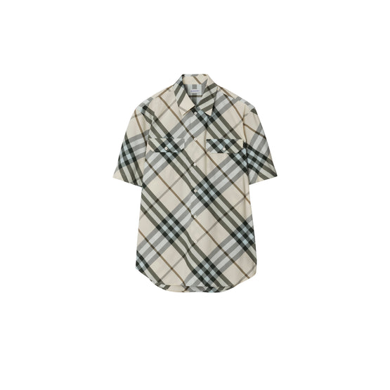 체크 코튼 셔츠 앨러배스터