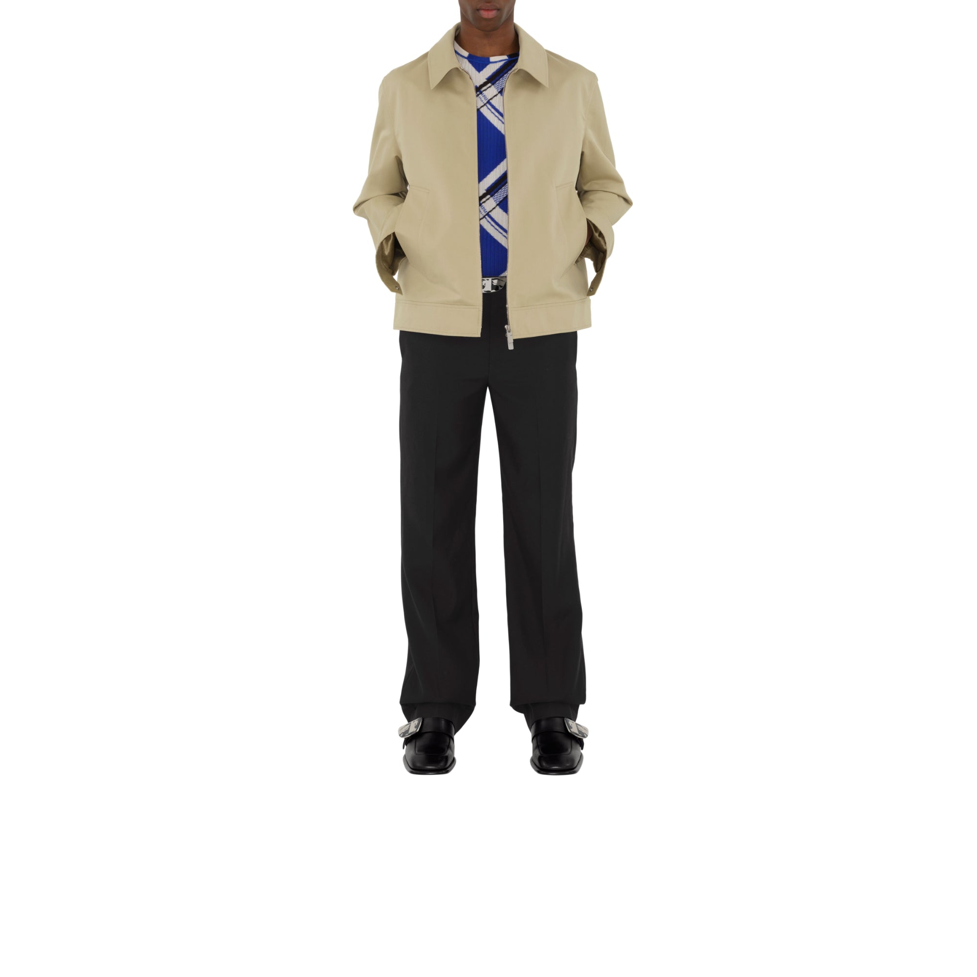 코튼 실크 해링턴 재킷 헌터