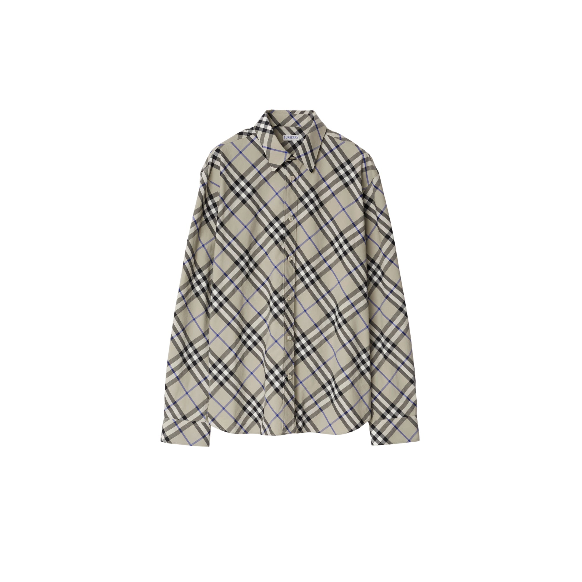 체크 코튼 셔츠 라이큰