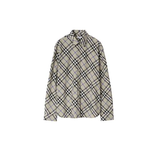 체크 코튼 셔츠 라이큰