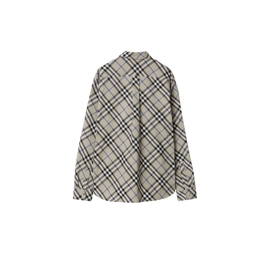 체크 코튼 셔츠 라이큰
