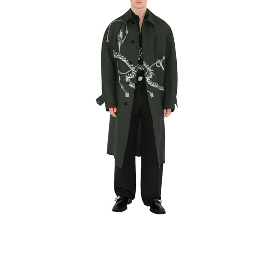 롱 캔버스 카 코트 아이비