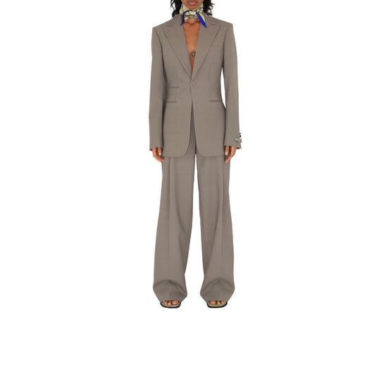 스키니 체크 실크 스카프 라이큰