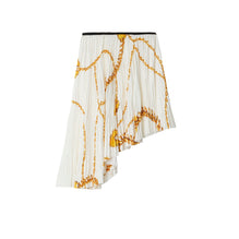 쉴드 하드웨어 저지 스커트 골드/화이트