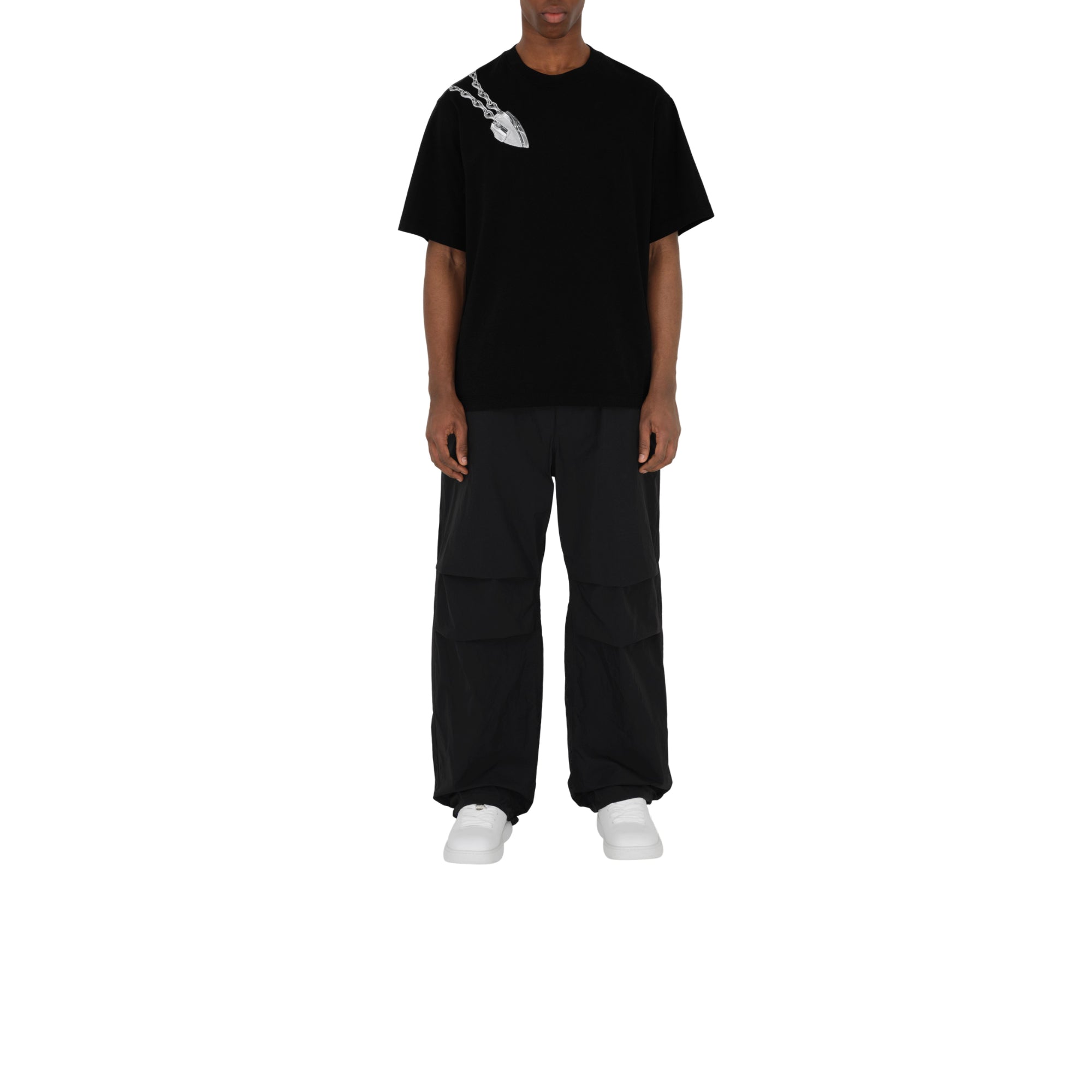 쉴드 하드웨어 코튼 티셔츠 블랙