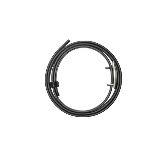 씬 레더 쉴드 벨트 블랙