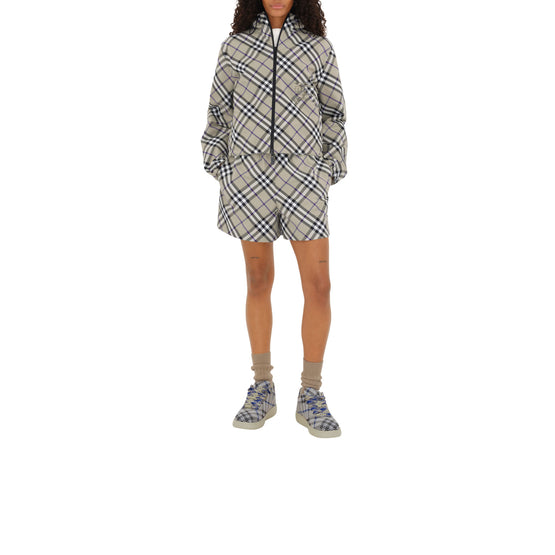 체크 니트 박스 스니커즈 라이큰