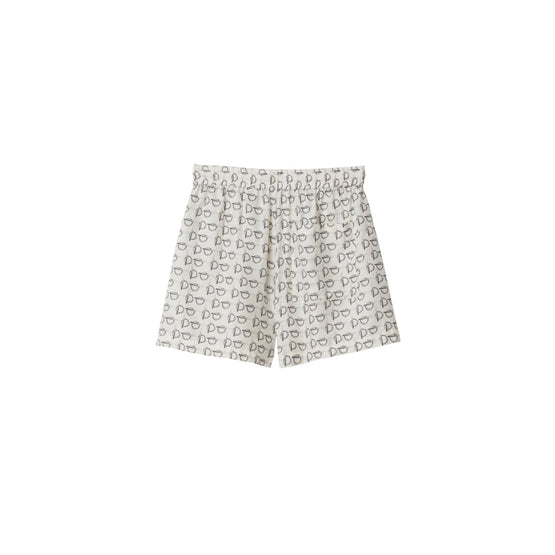 B 실크 쇼츠 실버/화이트