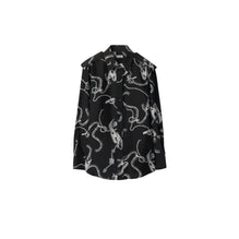 나이트 하드웨어 실크 셔츠 실버/블랙