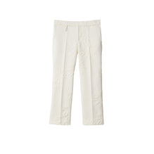 데이지 실크 블렌드 테일러드 팬츠 화이트