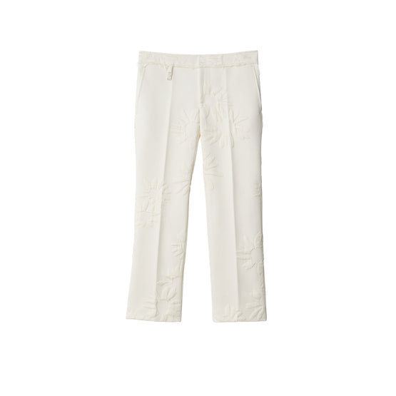 데이지 실크 블렌드 테일러드 팬츠 화이트