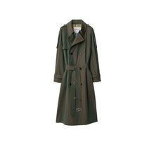 롱 코튼 트렌치코트 앤티크 그린