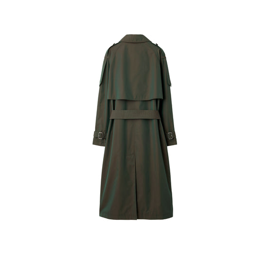 롱 코튼 트렌치코트 앤티크 그린