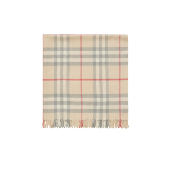 체크 울 베이비 블랭킷 페일 스톤