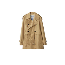 쇼트 개버딘 트렌치코트 플랙스