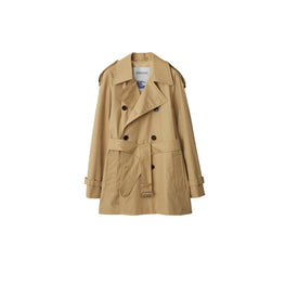 쇼트 개버딘 트렌치코트 플랙스