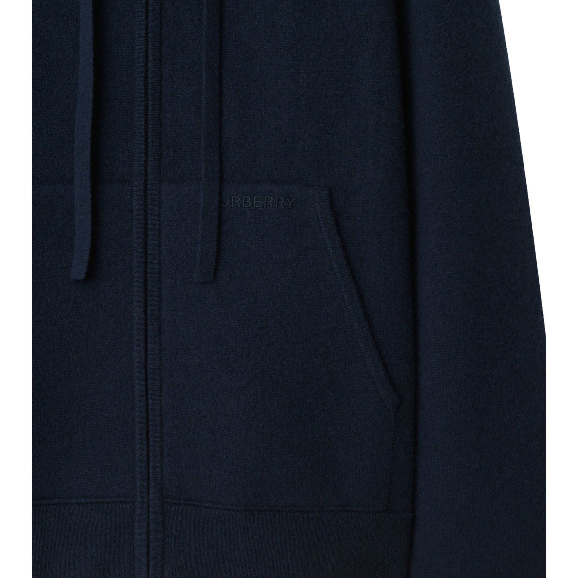 캐시미어 블렌드 지퍼 후디 네이비