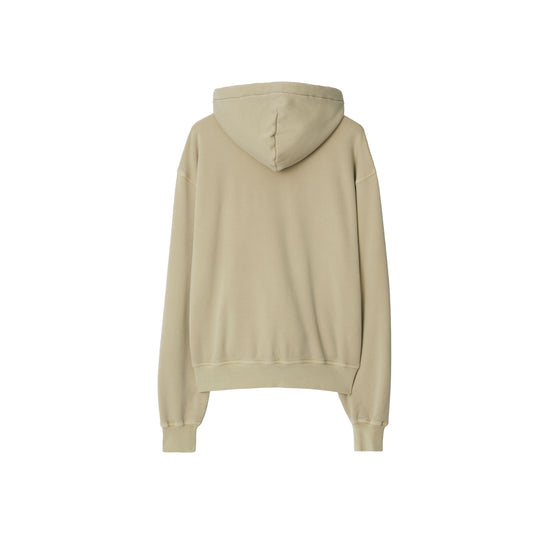 코튼 블렌드 지퍼 후디 사파리