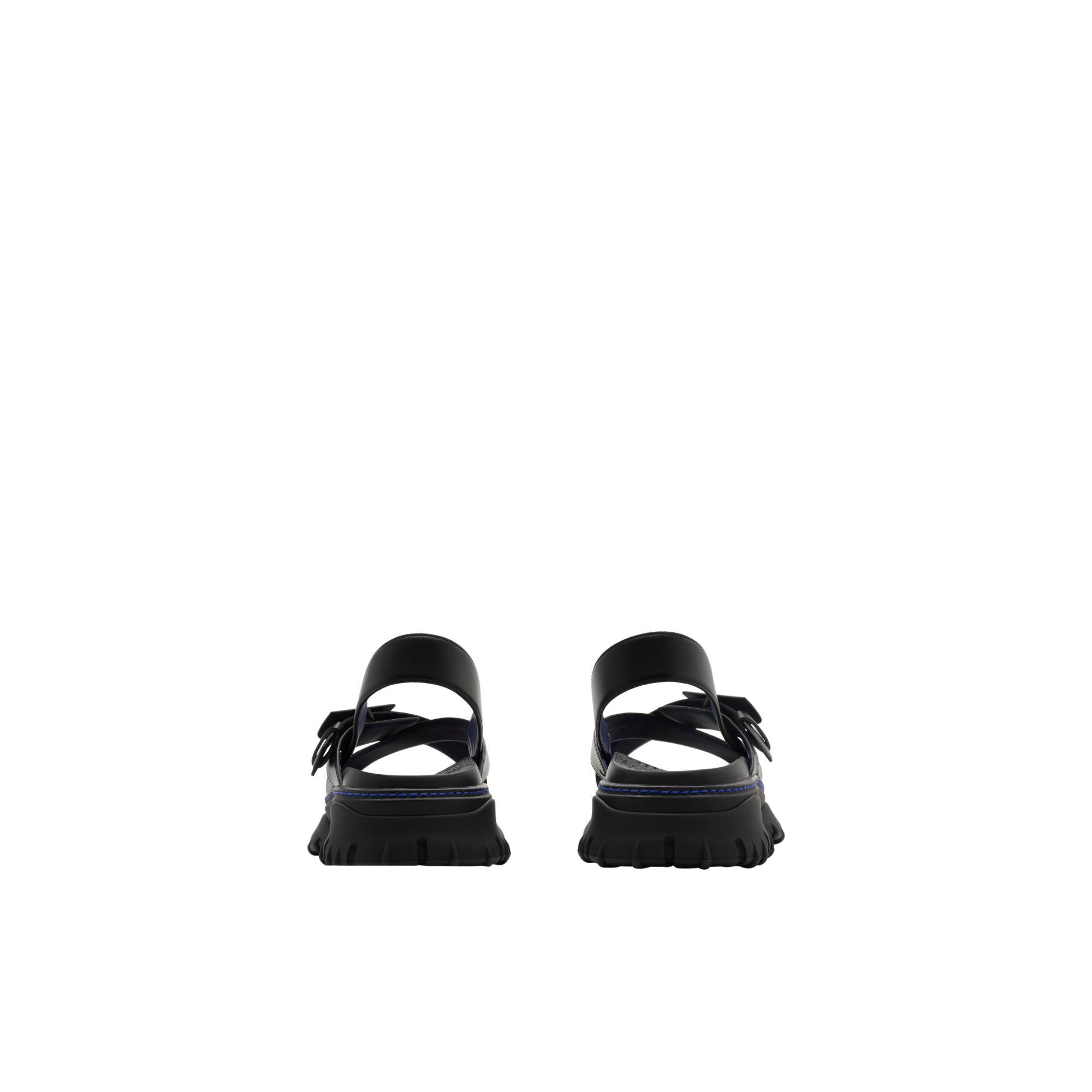 레더 페블 샌들 블랙