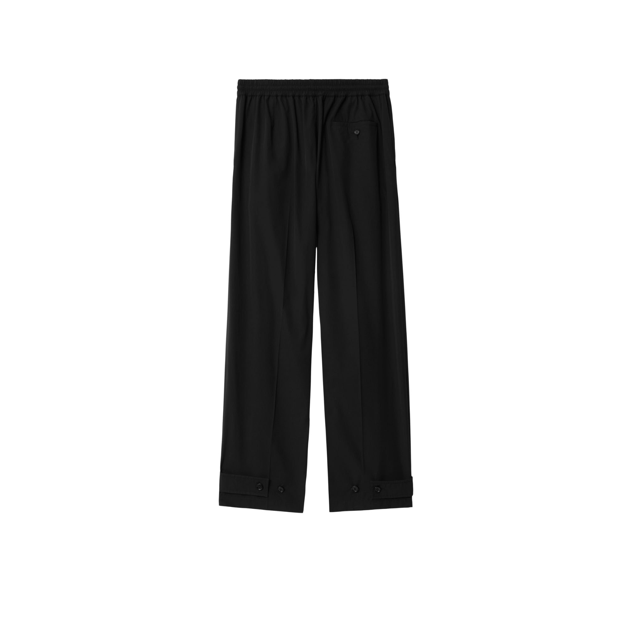 코튼 블렌드 테일러드 팬츠 블랙