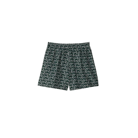 B 실크 쇼츠 실버/그린