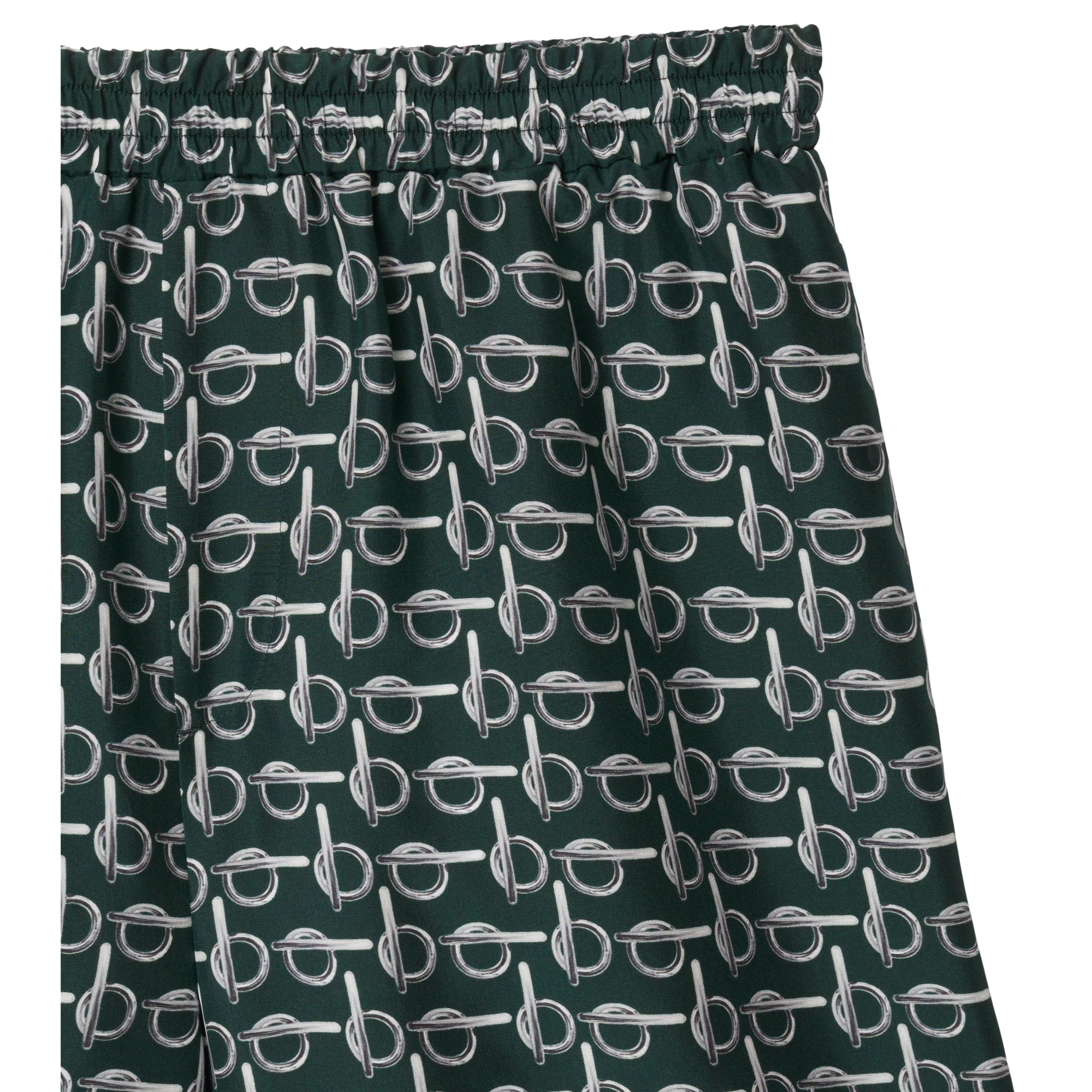 B 실크 쇼츠 실버/그린