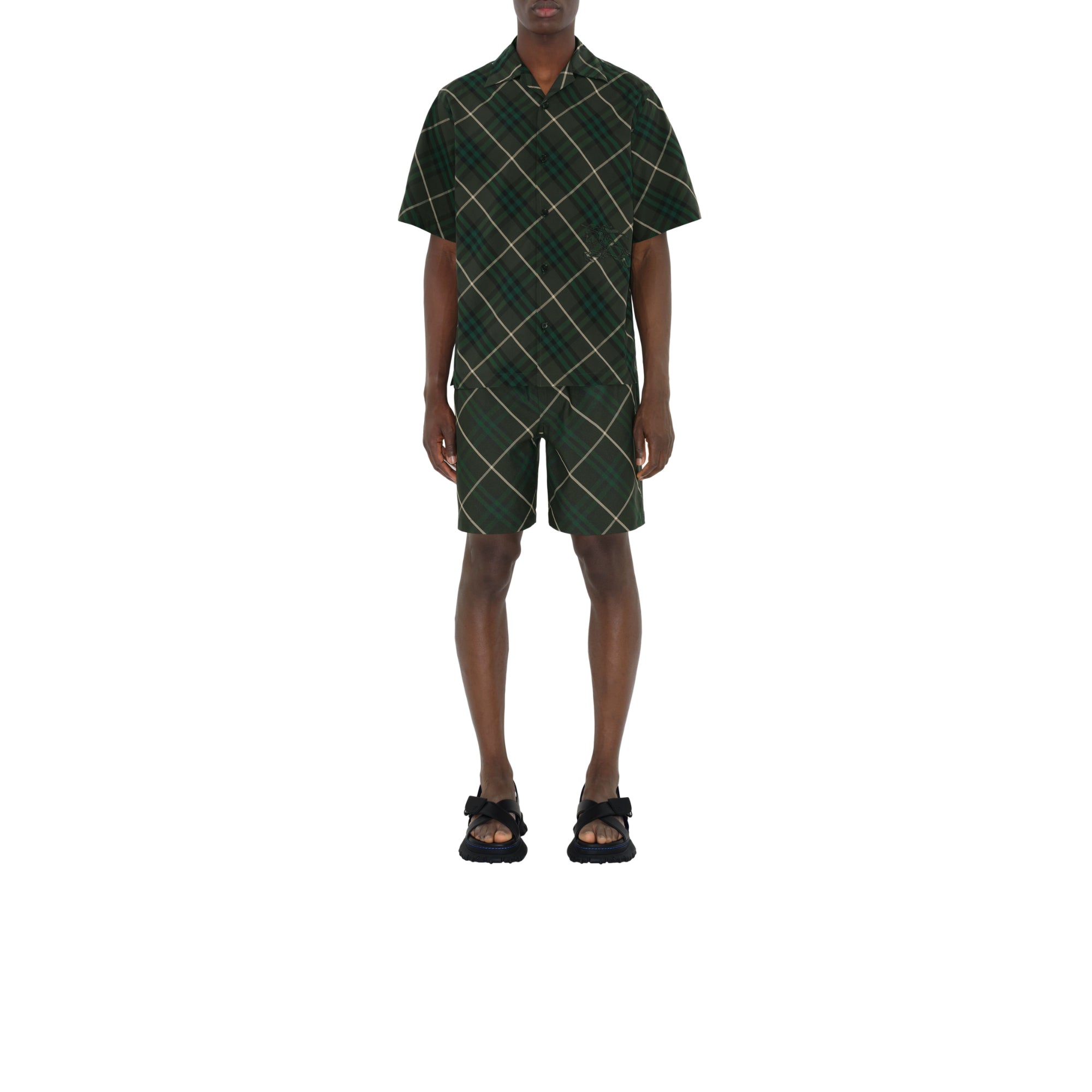 체크 코튼 셔츠 정글