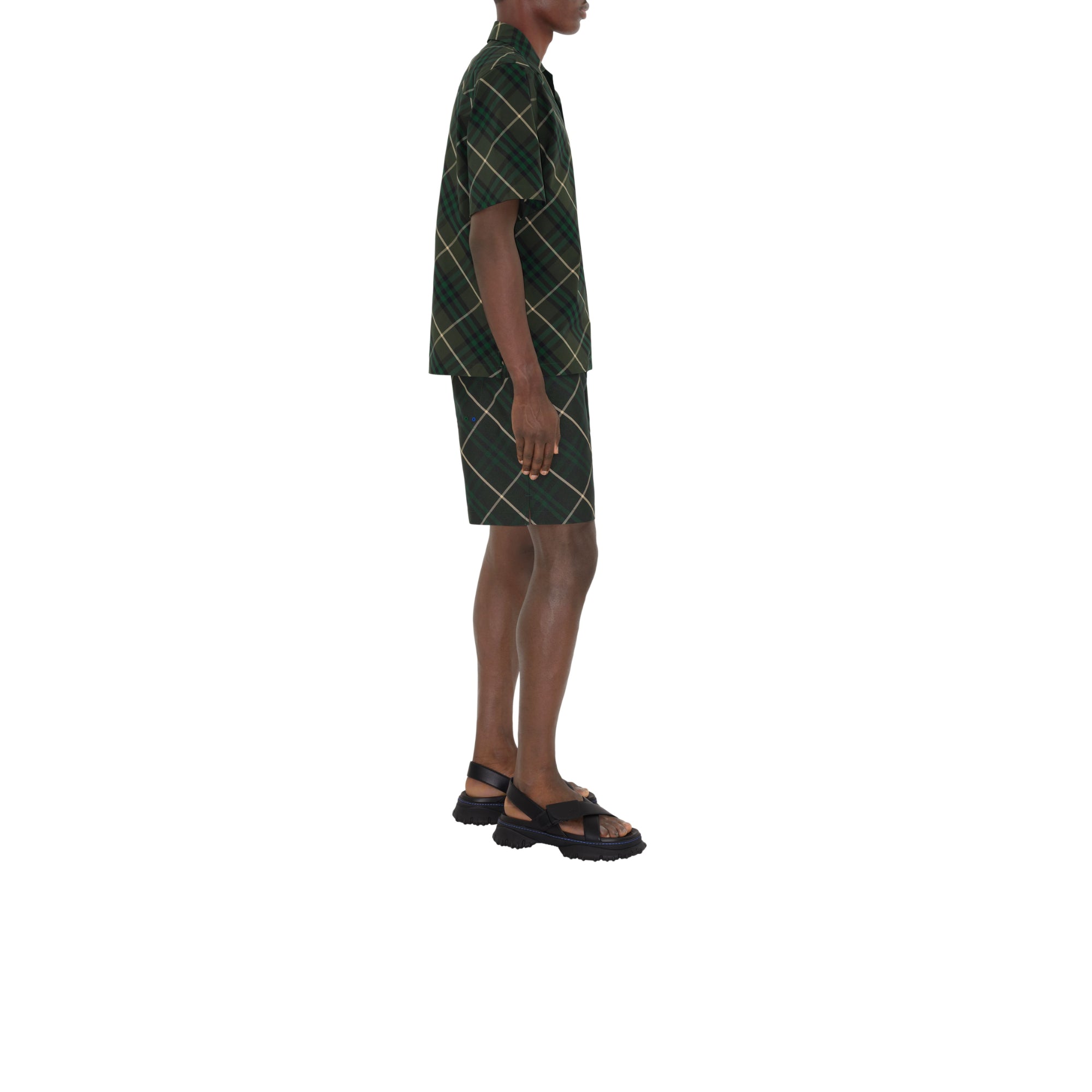 체크 코튼 셔츠 정글