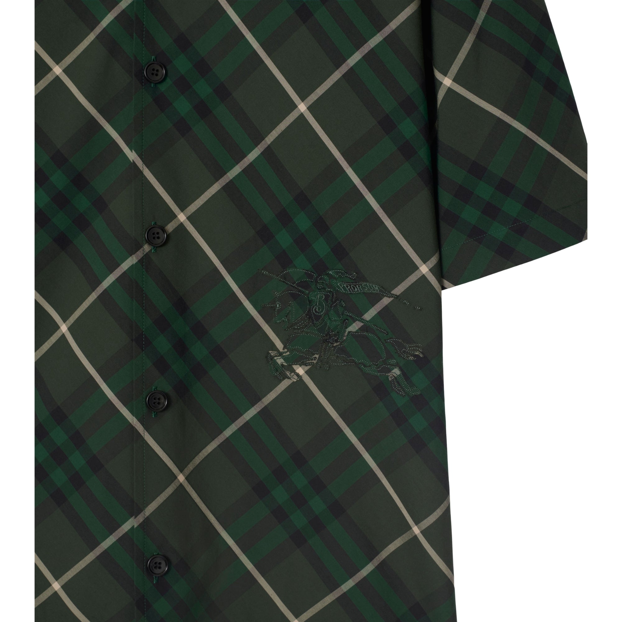 체크 코튼 셔츠 정글