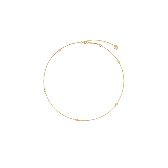 쉴드 체인 네크리스 골드/투명