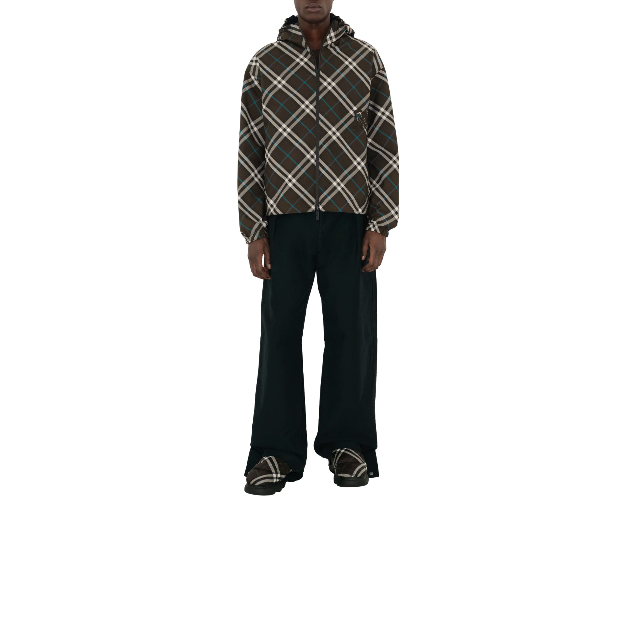 리버시블 체크 재킷 스너그